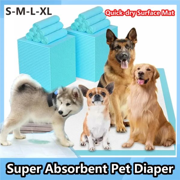 Bolsas de pañales súper absorbentes para mascotas, almohadillas para orinar para entrenamiento de perros, estera desechable para pañales saludables, pañales para gatos y perros, estera de superficie de secado rápido para dar a luz