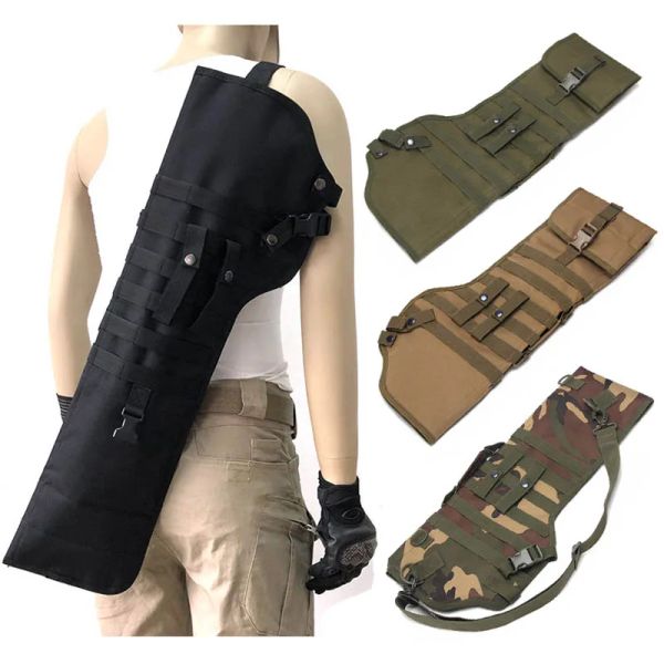 Bolsas Tácticas 73 cm AK Rifle Scabbard Bag Mochila Militar Sling Hombro Bolsa de pistola Portátil Acolchado Tiro Cuchillo Funda Hunitng Bolsa