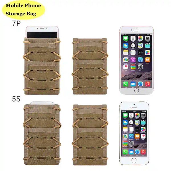 Sacs Tactical Army Phone Sletron pour 7p / 5s Sport Belt Belt Belt Nylon Edc Sport Hunting Camo Camo Mobile Phone Rangement Sac de rangement