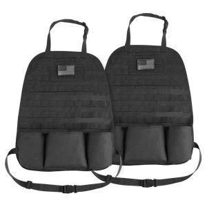 Sacs Tactical Car Seat Back Organiateur MOLLE Véhicule Panneau d'auto Sougeur Souget Pouche Universal Fit Cover Seat Cover Protector With 3 Pocket