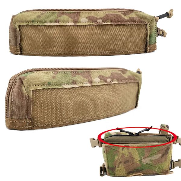 Bolsas Bolsa de aparejo de pecho táctico MK3 MK4 Chaleco militar Airsoft Mini bolsa Chaleco de caza Accesorios Panel Insertar bolsa con cremallera