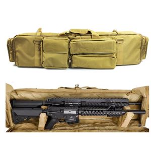 Sacs Pouche de sac de sac à pistolet à double carabine tactique pour scie M249 AR15 M4A1 M16 CHARGE SAGLE ACCESSORIES DE CHASSE