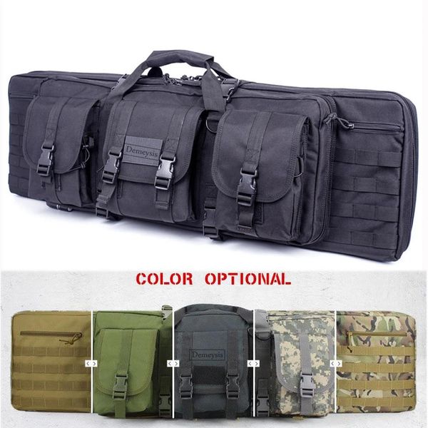 Bolsas Bolsa táctica de doble arma para caza, estuche de transporte para armas de fuego, escopeta acolchada Airsoft del ejército, mochilas de almacenamiento para Rifle doble