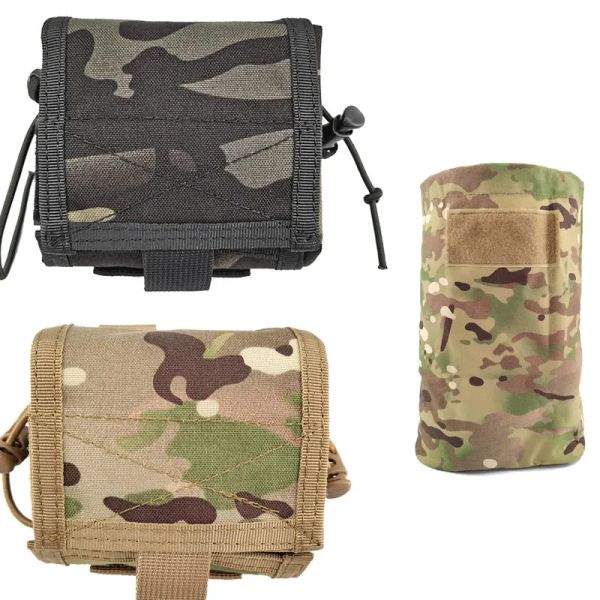 Bolsas Tactical Dump Pouch Molle Mag Drop Magazine Bouch Hunting Airsoft Paintball Camping EDC Bolsa de herramientas de almacenamiento de reciclaje de reciclaje