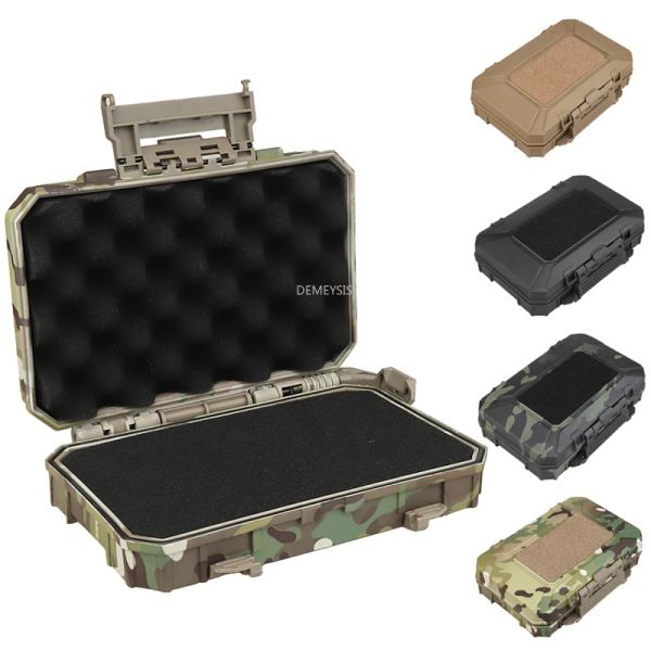 Bolsas equipos tácticos caja de almacenamiento impermeable accesorios de pistola de caza al aire libre llevan estuche bloqueable molle molle hard shell bolso