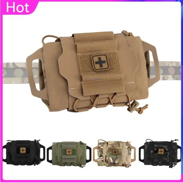 Bolsas Kit de primeros auxilios táctico Bolsa Senderismo Camping Viaje Flip Top Molle Paquete médico Entrenamiento al aire libre Caza Cs Juegos Bolsa de emergencia