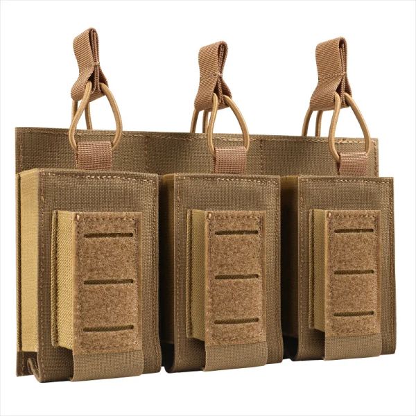 Sacs Pouche de magazine tactique Mag Carrier Triple Open Top Pistol MOLLE Mag Pouche