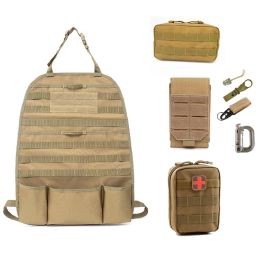 Sacs Tactical MOLLE Car Sear Back Organizer Pocket Military Military Multi Rangement Sac Edc Sac Phone Pouche pour Universal Cars Seat Cover Sac