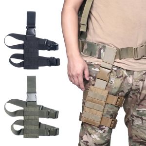 Tassen tactische molle been drop holster dijplatform pistool holster voor jagen op paintball paneel met verstelbare molle riemen