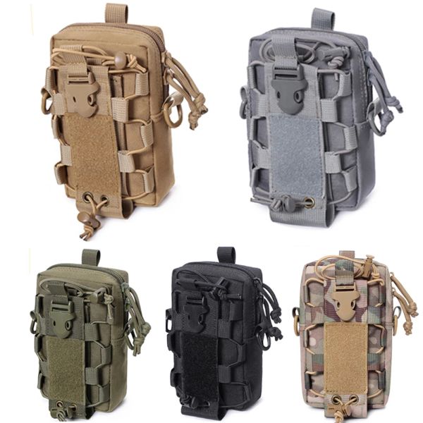 Bolsas tácticas Molle bolsa 800D Camping caza riñonera cinturón militar teléfono móvil bolsa para mochila chaleco utilidad EDC herramientas
