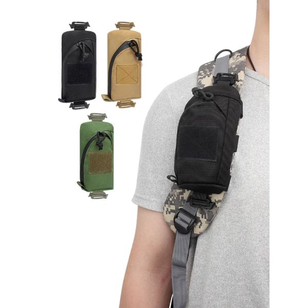 Bolsas Tácticas Molle Pouch Militar EDC Cinturón Cinturón Bolsa de cintura Soporte de la mochila Correa del hombro Bolsa de accesorio para la caza al aire libre