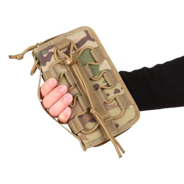 Bolsas Tácticas MOLLE Monedero Monedero Hombres Bolso EDC Xlock Soporte para teléfono Organizador de tarjetas Cremallera Bolso de mano Camping Accesorios de caza