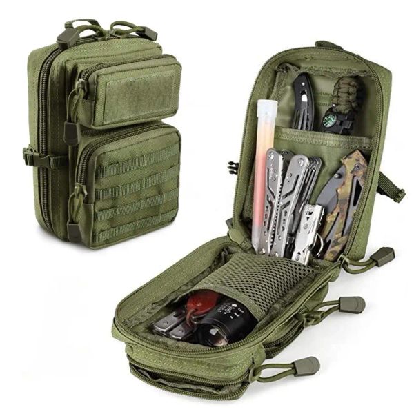 Sacs Pagachement tactique de l'utilitaire MOLLE, EDC Tool Pouchage Tactical Phone Socches Mini Popches EDC IFAK PACK MINI DESIGN ASSAULT BACKPACT