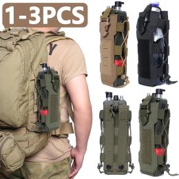 Sacs Tactique Molle Bouteille d'eau Sac de Poche Militaire Voyage en Plein air randonnée Cordon Porte-Bouteille d'eau, Sac de Transport de Bouilloire, 13 pièces