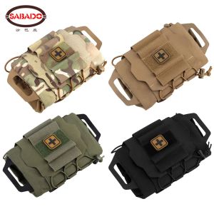 Tassen tactische reflex Ifak Pouch Twee -stuk systeem Systeem Rollcarrier Bag Medische eerste hulpkit Hypalon Handgreep Molle Hunting Vest EDC Pocket