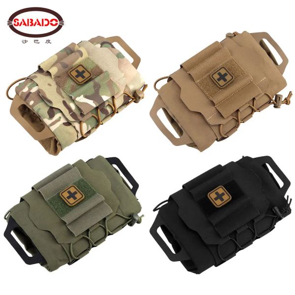 Bolsas reflejo táctico Ifak Pouch Sistema de dos piezas Bag Carrier Bag Medical First Aid Kit Hypalon Many Molle Hunting Vest Bolsillo EDC