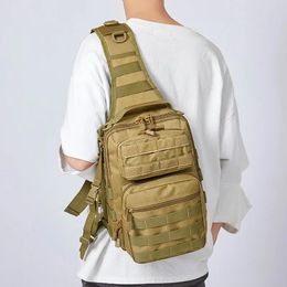 Bolsas Bolsa Bandolera táctica deporte caza hombres militar pecho táctico Molle bolsos de un solo hombro Nylon vadeo pecho paquete Unisex