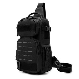 Tassen tactische sling schoudertassen waterdichte nacht reflecterende strippakket EDC nieuwe molle borsttas 10l capaciteit slijtvast zwart
