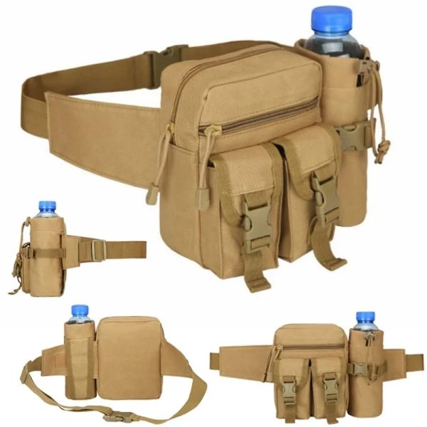 Sacs Tactical Taist Pack Randonnée Jogging Jogging Water Bottle Phone Phone Pouching Army Military Imageprooh Outdoor Camping Camping Oxford Belt Sac