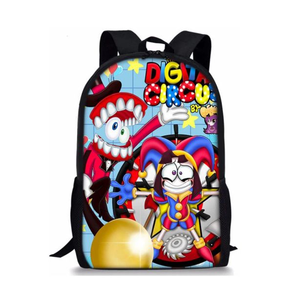 Sacs The Amazing Digital Circus Backpack Pomni Jax Print Pink School Sacs Girls Kindergarten Sac Kids Book Bookbag Small Mochila