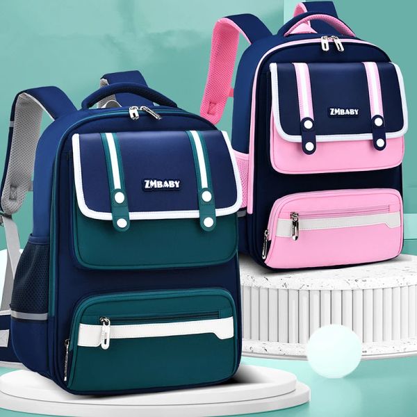 Sacs The New British Style Children School Sac pour garçons Girls Patchwork Color Kids Schoolbags Teen Travel Backpacks Big Knapsack