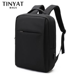 Sacs Tinyat Men de 15,6 pouces sac à dos ordinateur portable Business Travel Sac épaule étanche pour adolescent