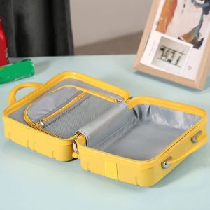 Tassen toiletiekas vrouwen mini reizen handbagage cosmetische kast klein draagbaar draagbare zakje schattige koffer voor make -up