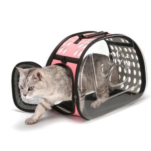 Sacs transparent pour animaux de compagnie pour chats de chat transporteur de chiens sacs d'espace capsule pliable de voyage pour animaux de compagnie respirant