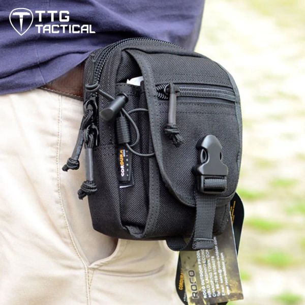 Sacs Ttgtactique sport tactique taille sacs Compact MOLLE EDC pochette utilitaire Gadget pochette Portable militaire ceinture taille sac poche