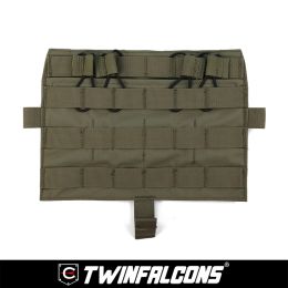 Tassen TWM081 Delustering Twinfalcons Tactical Detachable Flap Quad SMG Mag Flat Panel voor plaatdrager Tactisch vest