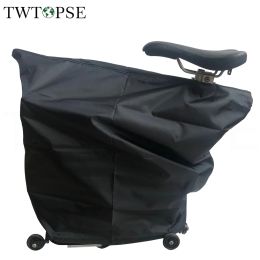 Sacs Twtopse Pliage Bike Couvre-poussière pour Brompton Pikes 3Sixty Cycling Bicycle Body Protector Frame Hidden Gear Concout With Bag