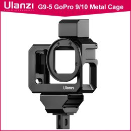 Sacs Ulanzi G95 Cage métallique pour GoPro Hero 11 10 9 Black Frame Bonerging with Cold Shoe Camera Tell 52 mm Filter Mic Adapter