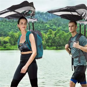 Sacs Umbrella sac à dos Smart Sunshade épaule grande capacité extérieure Smart Bluetooth En haut-parleur de la nature dans la nature Snow Snow Sun Protection Q