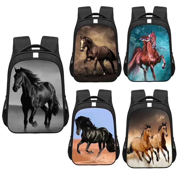 Sacs Licorne cheval sac à dos Dab petit poney cheval Bookbag adolescents garçons filles cartable enfant école livre sacs sac à dos hommes