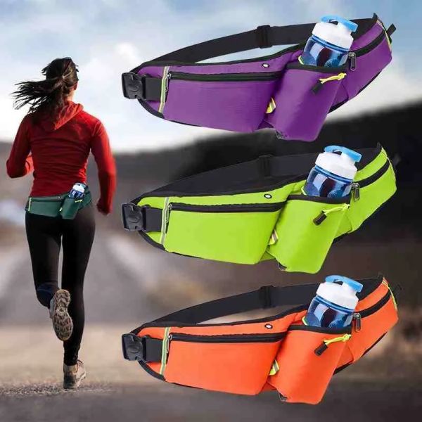 Sacs Unisexe Sports Bouteille d'eau Taie Hip Pack imperméable Running Running grimpant Money Sac Mobile Phone Phone Motorcycle Pack Fanny