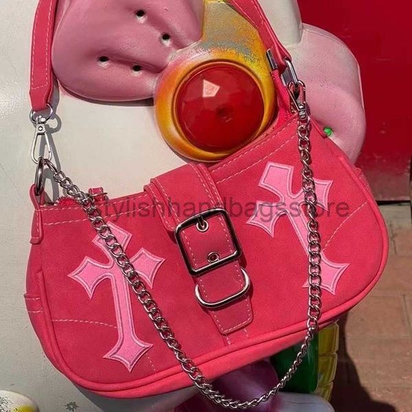 Sacs Vintage Doux Cool Rose Coeur Épaule Y2k Messenger Sac À Main Porte-monnaie Grande Capacité Mignon Poche Latérale Banlieusard Femmes Sacsstylishhandbagsstore