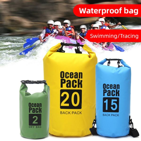 Bolsas bolsas impermeables 30l 20l 15l 10l bolsas deportivas de natación mochila a la deriva de rafting gimnasio gimnasio seco accesorios de playa xa391q