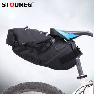 Sacs Sac à vélo étanche 812L Sac de selle à vélo de grande capacité Cyclage Sac arrière pliable