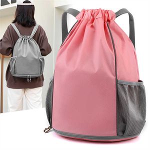 Sacs imperméables pour hommes Sport homme cordon basket-ball en plein air Gym sac à dos femmes Fiess voyage sac de Sport G230506