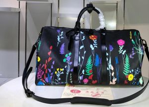 Tassen Waterdichte grote capaciteit Hand Lage Travel 2019 Fashion Women Weekend Travel Bag Real Leather Handbags 41416