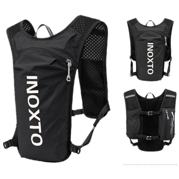 Bolsas de corredores impermeables mochilas 5l ultralight hidration chaleco de montaña bicicleta ciclismo bolso de gimnasia transpirable con bolsa de agua de 2l