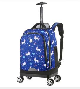 Sacs Weishengda Travel Trolley Sac à dos sacs pour les adolescents Roue à dos pour les roues de sac à dos scolaire