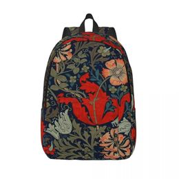 Sacs William Morris Compton Floral Art Nouveau modèle voyage toile sac à dos hommes école ordinateur portable Bookbag collège étudiant sac à dos sacs