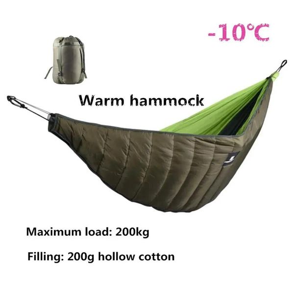 Bolsas de invierno Hammock cálido bajo calentador de sacos de dormir Granado debajo de la manta de edredones para acampar al aire libre caminata