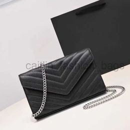 Tassen Woc Chain Designer Dames Handtas Originele doos Echt leer ii Envelop Flap Magnetische sluiting Zwart yslii tas designer tas caitlin_fashion_bagss2