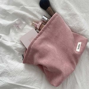 bags woman Corduroy Women Cosmetic Bag Cotton Cloth Makeup Pouch Hand Travel Lipstick Organizer Cases Fashion Zipper Clutch Phone Purse