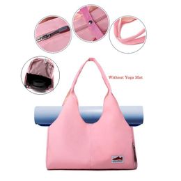 Sacs Bags pour femmes Nylon Yoga Mat transport des sacs à main épaule des femmes Académie Femelle Bolsas Duffle Shoe Sacs For Gym Sports Fitness