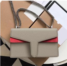 Sacs Womens g wedding Shopping Sac en cuir véritable New Fashion Big Chain Dionysian Cross-Body Bag