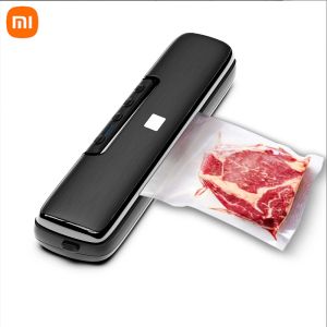 Tassen Xiaomi Huishouden Nieuwe voedsel Vacuüm Sealer Voedselverpakking Hegen met 15 -stcs Food Saver Bags Film Sealer Vacuüm Packer Kichen Tool