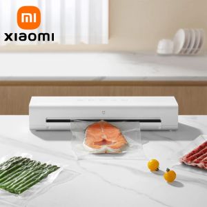 Sacs Xiaomi Mijia Vacuum Sealers Machine 220V avec sacs d'aspirateurs gratuits pour la cuisine pour la cuisine d'emballage de scellant à vide alimentaire